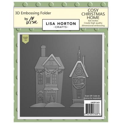 Lisa Horton Crafts 3D Embossing Folder and Die - Cozy Christmas Home